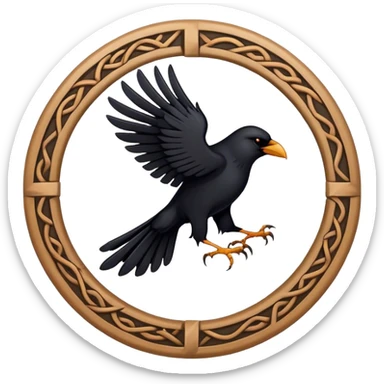 weat and crow runic emblem sticker