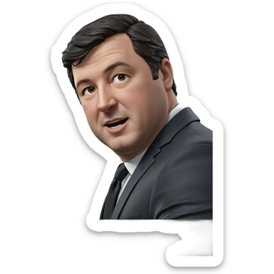 formal portrait of a man sticker