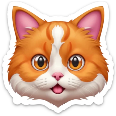 A shocked cat sticker