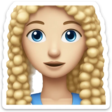 Croquette Blonde Girl With Blue Eyes sticker