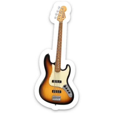 Left handed fender bass guitar sticker