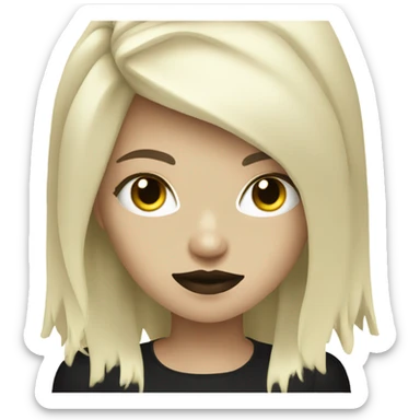 Blonde goth girl sticker