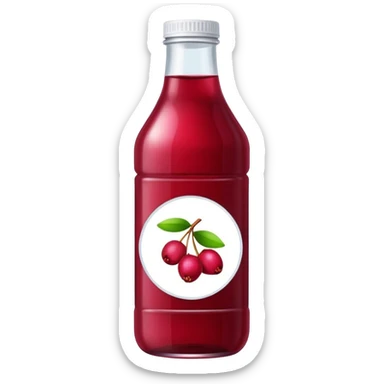 Bottle cranberry juice sticker