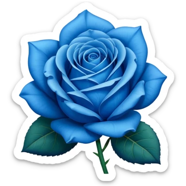 Mavi gül sticker
