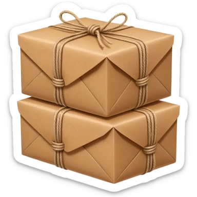 three normal packages, transport sticker