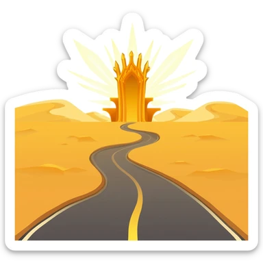 Golden Road with Throne full of Light sticker