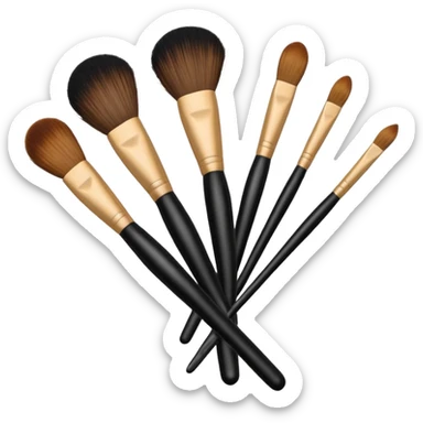 Makeup brushes Black  sticker