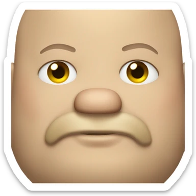 Fat bald guy with beard sticker