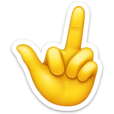 Yellow thumb up facing forward sticker