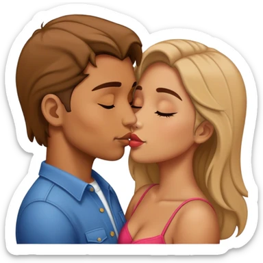 mann und frau küssen sich sticker