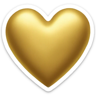 Gold heart sticker