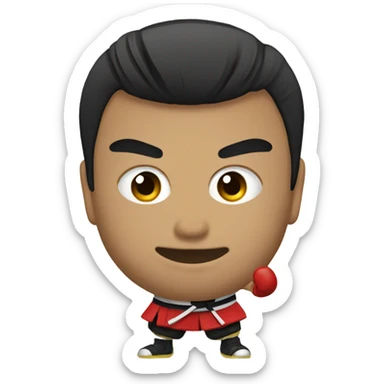 Samurai sportsmen boxing  sticker