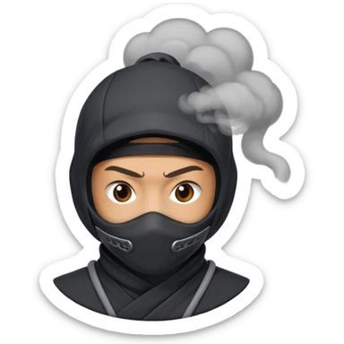 Un ninja entre el humo sticker