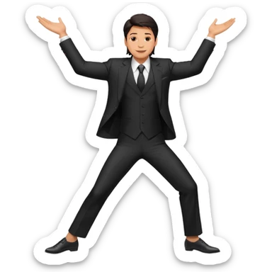 Shahrukh Khan pose with open arms one side leg bend sticker