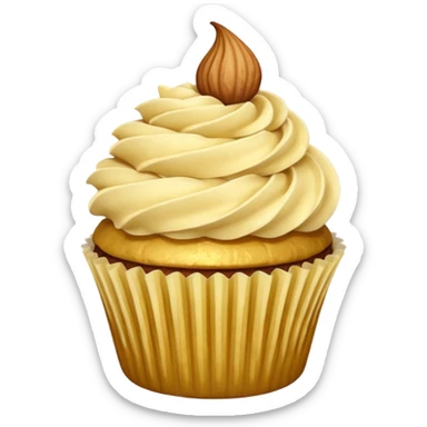 Cupcake con almendra en rodajas sin crema sticker