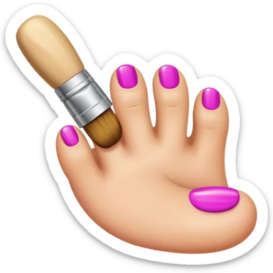 Crest an emoji of toes being painted with nail polish brush like this emoji 💅 sticker