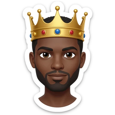 Black Man With Gold Crown sticker