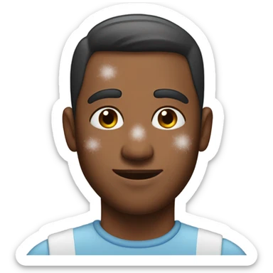 Guy with powder on his face  sticker