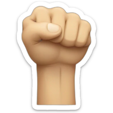 closed fist with index and thumb open sticker