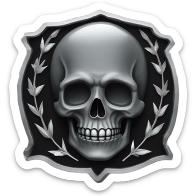 a black grave with the inscription R i P in silver sticker