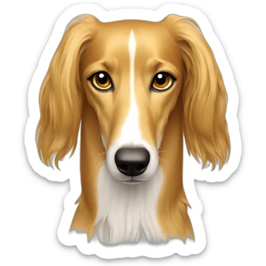golden silken windhound sticker