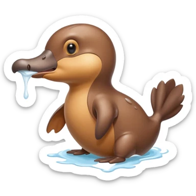platypus sweating milk sticker