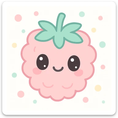 cute raspberry, kawaii style sticker