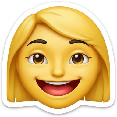 emoji bitting lip with one eyebrow raised and smirking sticker