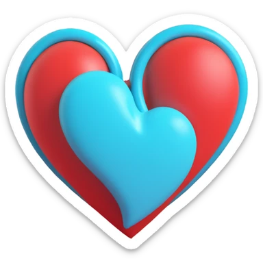 turquoise heart sticker