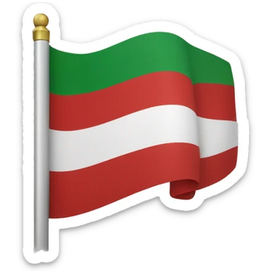 Flag von Republik Tatarstan (зеленый (толстая линия), белый (тонкая линия), красный (толстая линия). Все линии горизонтально)  sticker