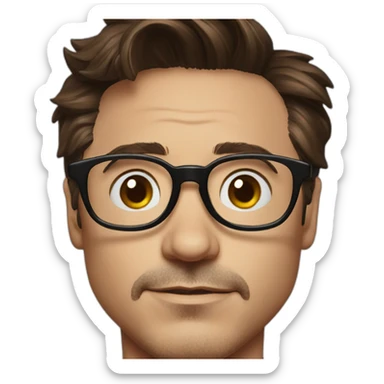 Robert Downey Jr. with glasses sticker