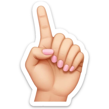 hand sticking up pinky finger instead of middle sticker