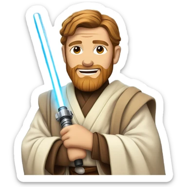Smiling obi wan kenobi sticker