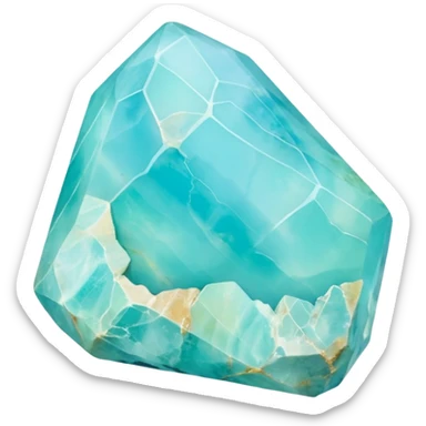 peruvian opal gemstone raw crystal mineral detailed sticker