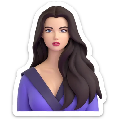 Adriana Lima, gorgeous Brazilian supermodel with long dark hair and stunning face sticker