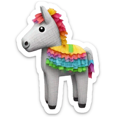 PIÑATA TRADICIONAL EN FORMA DE BURRO EXPULSANDO DULCES sticker