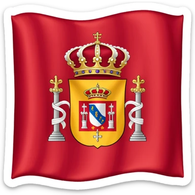 Bandera Aspa de borgoña del imperio español  sticker