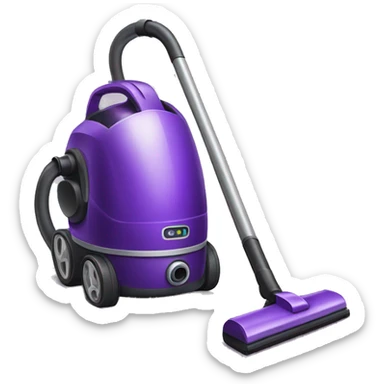a purple vacuum cleaner sticker