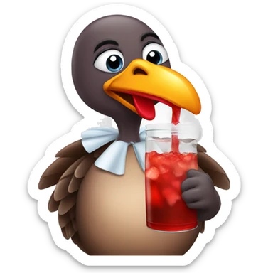 turkey drinking kool-aid sticker