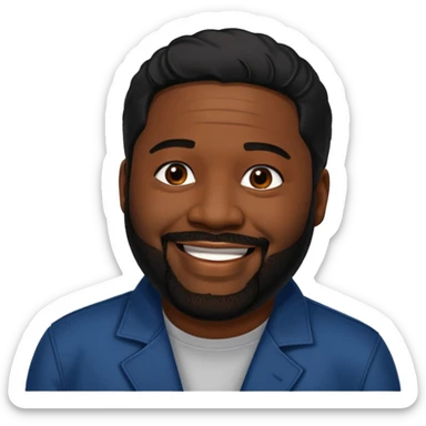 Gerald Levert with black hair sticker