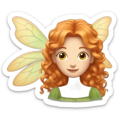 Fairy with ginger hair sticker