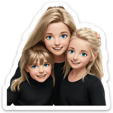 smiling girls with blue eyes sticker