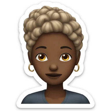 Black girl saying no sticker