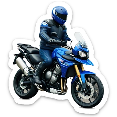 Blue triumph tiger 1200 motorbike sticker