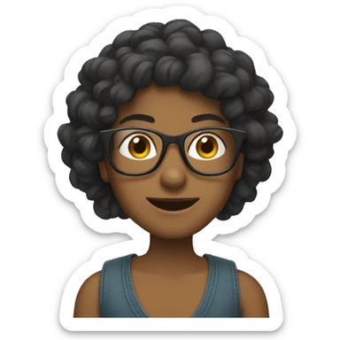 Tahira with glasses sticker