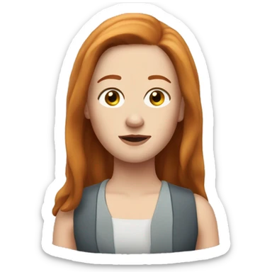 debbie gallagher with straight ginger hair from shameless sticker