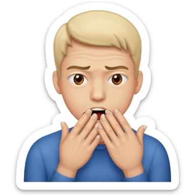 Bite nails. Nervous. sticker