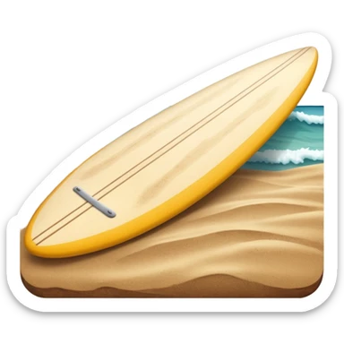Surfboard Stuck in Sand sticker