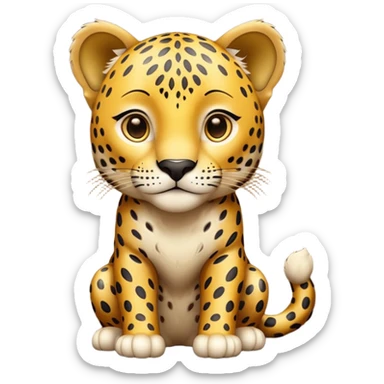 A high-resolution photo-realistic digital illustration of a young jaguar, chest upward A high-resolution, photo-realistic digital illustration of a majestic young jaguar sticker