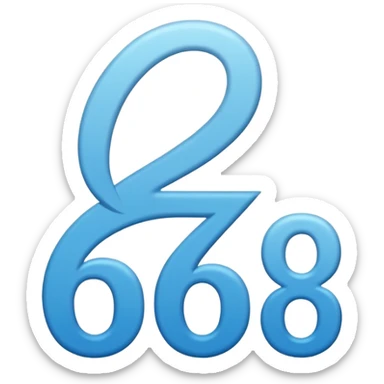 numbers saying 67 sticker